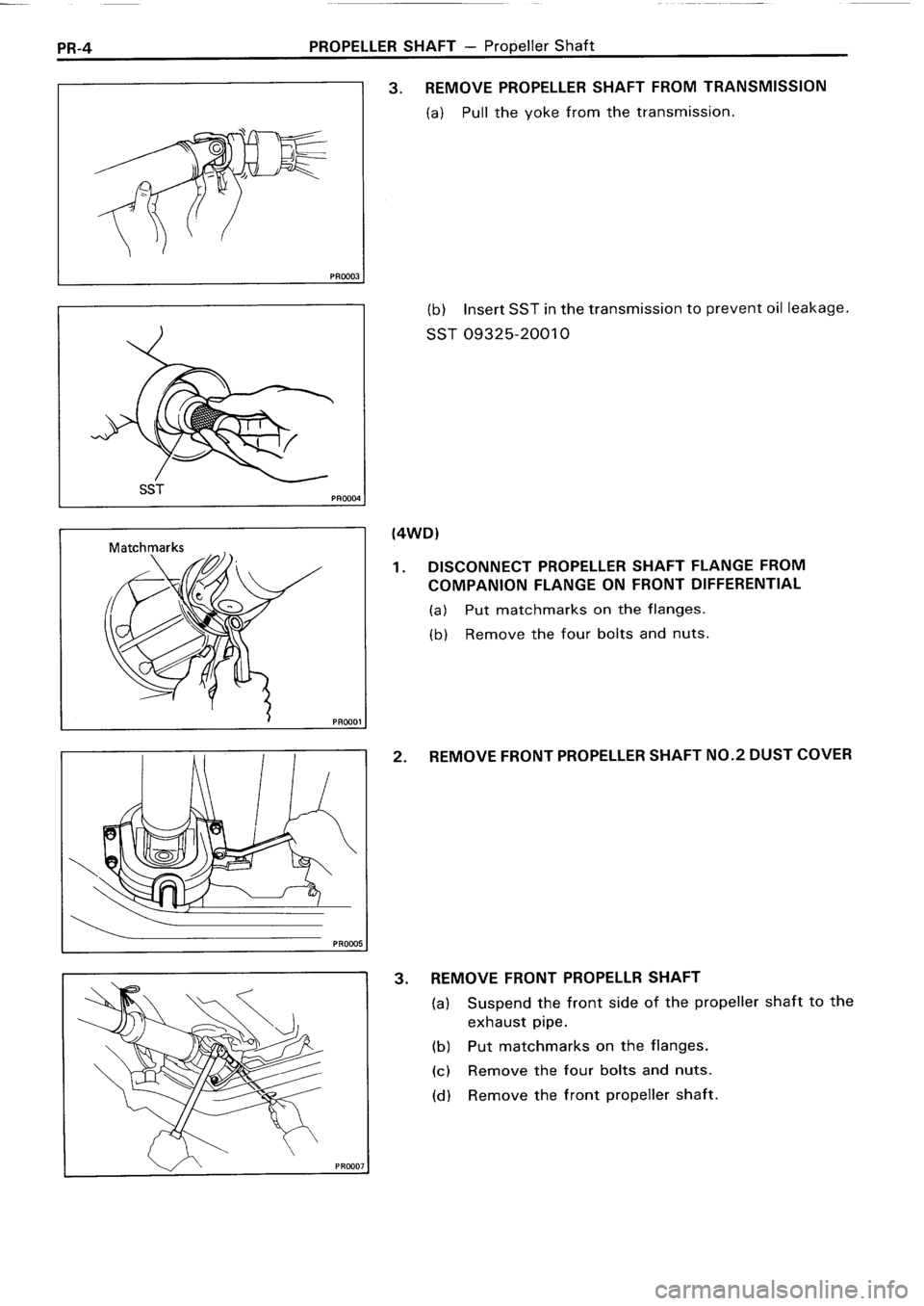 TOYOTA 4RUNNER 1986  Service Repair Manual 