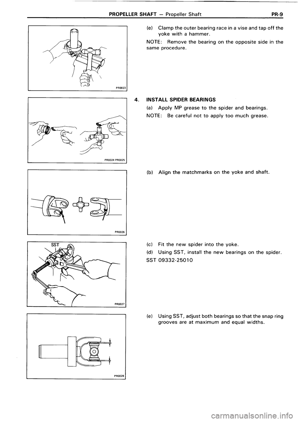 TOYOTA 4RUNNER 1986  Service Repair Manual 