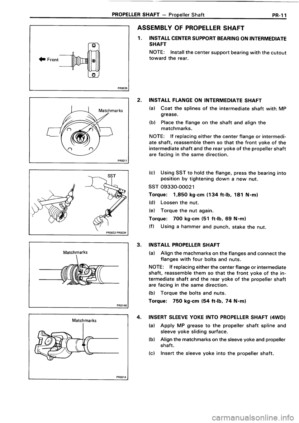 TOYOTA 4RUNNER 1986  Service Repair Manual 