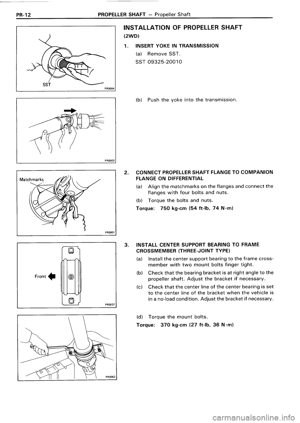 TOYOTA 4RUNNER 1986  Service Repair Manual 