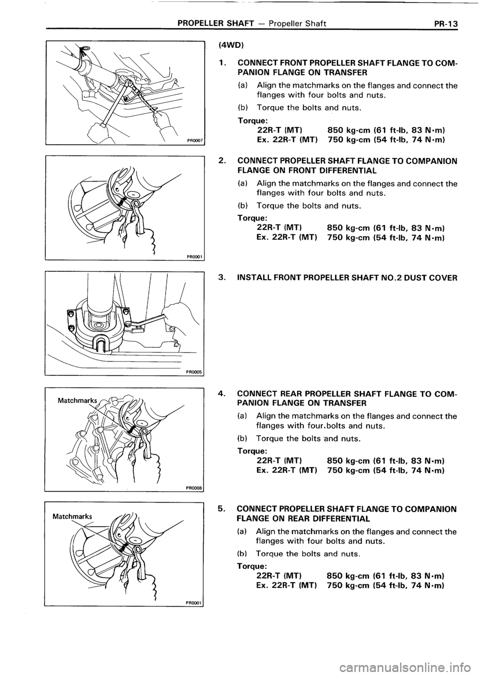 TOYOTA 4RUNNER 1986  Service Repair Manual 