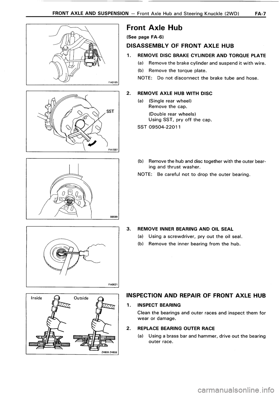TOYOTA 4RUNNER 1986  Service Repair Manual 