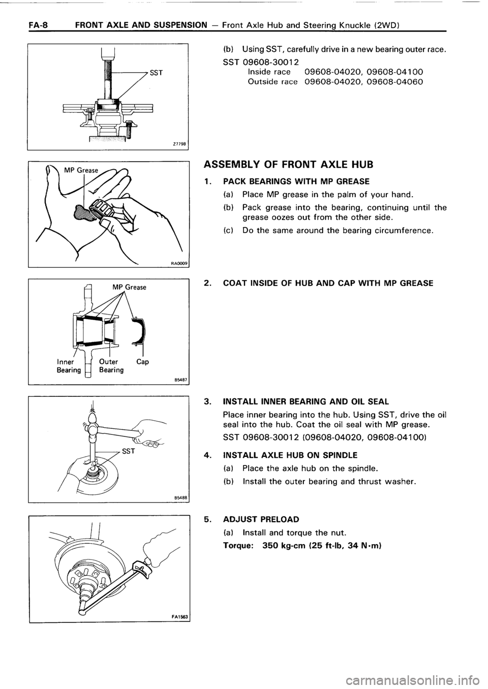 TOYOTA 4RUNNER 1986  Service Repair Manual 