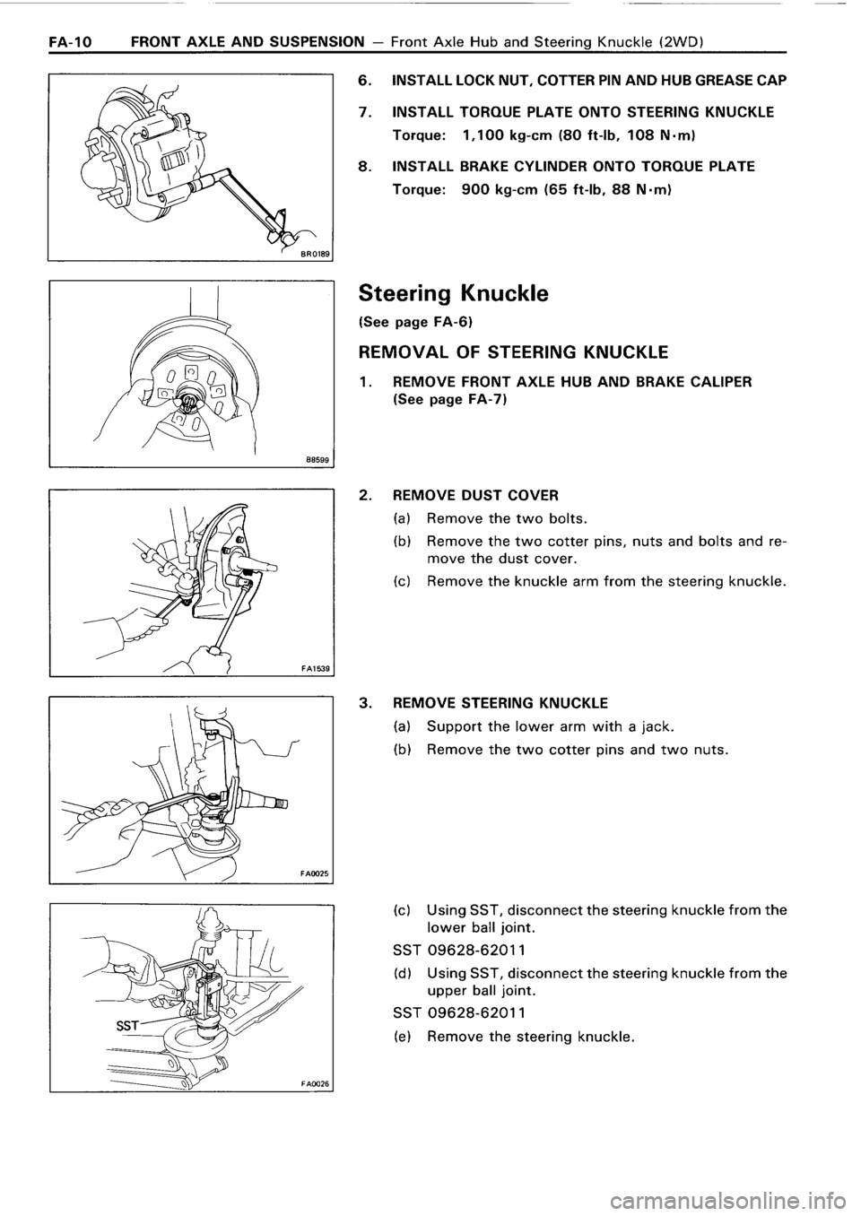 TOYOTA 4RUNNER 1986  Service Repair Manual 