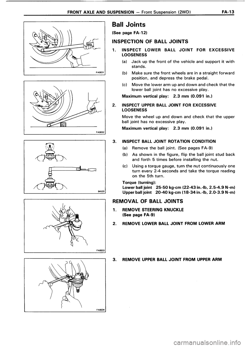 TOYOTA 4RUNNER 1986  Service Repair Manual 