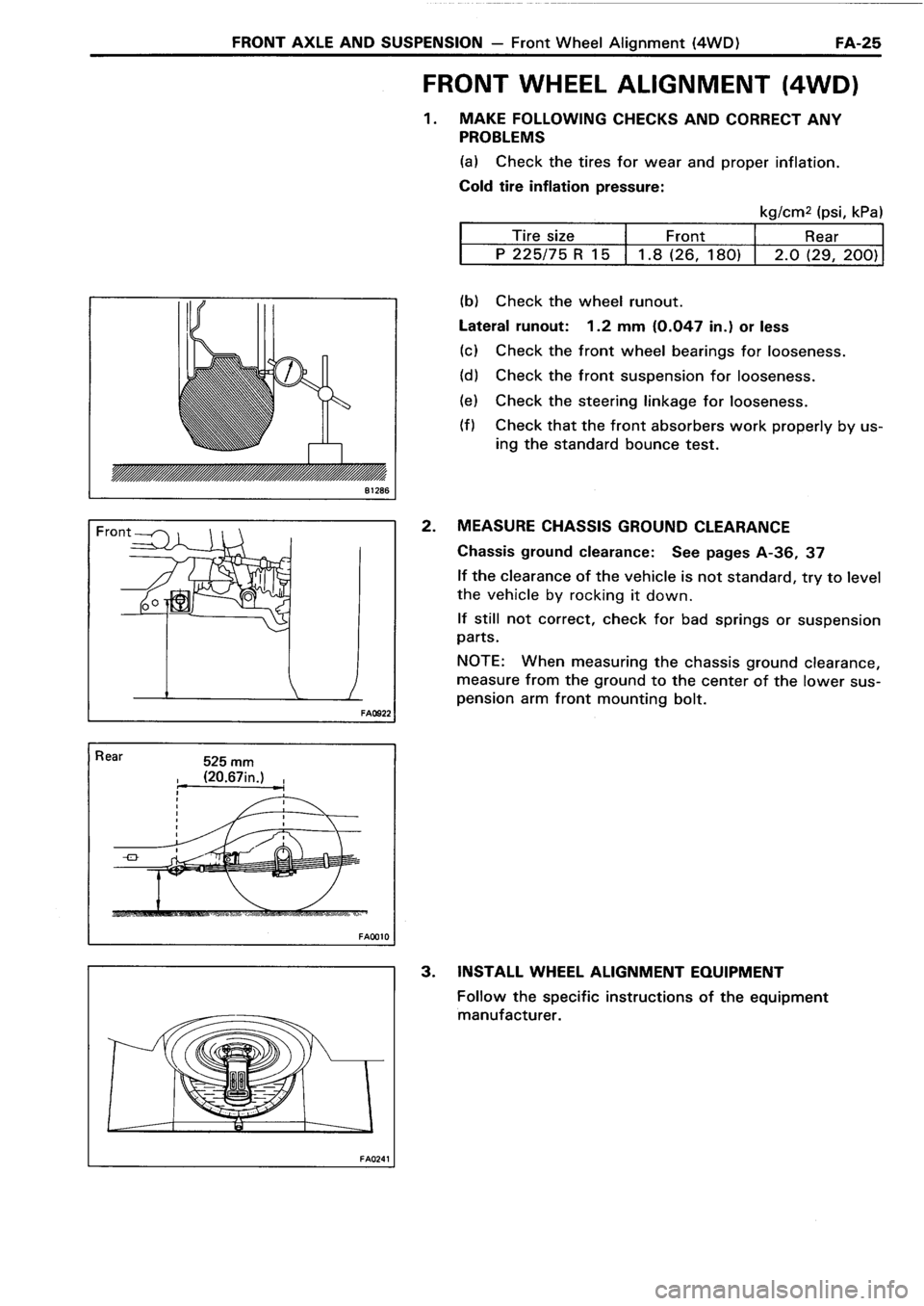 TOYOTA 4RUNNER 1986  Service Repair Manual 