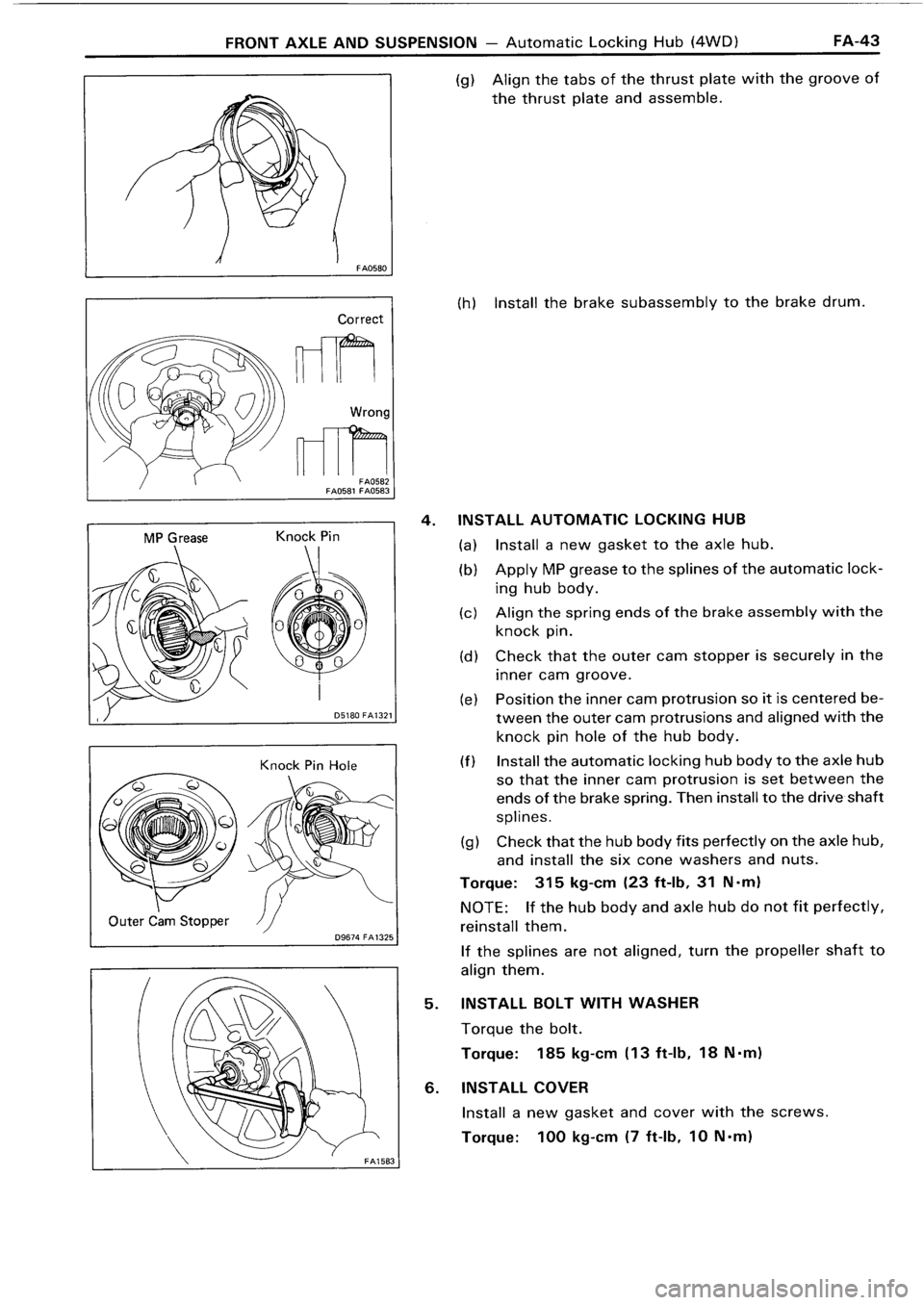 TOYOTA 4RUNNER 1986  Service Repair Manual 