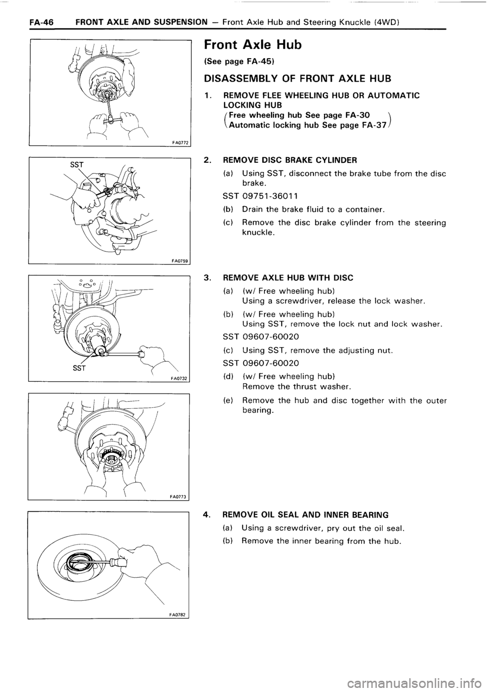 TOYOTA 4RUNNER 1986  Service Repair Manual 