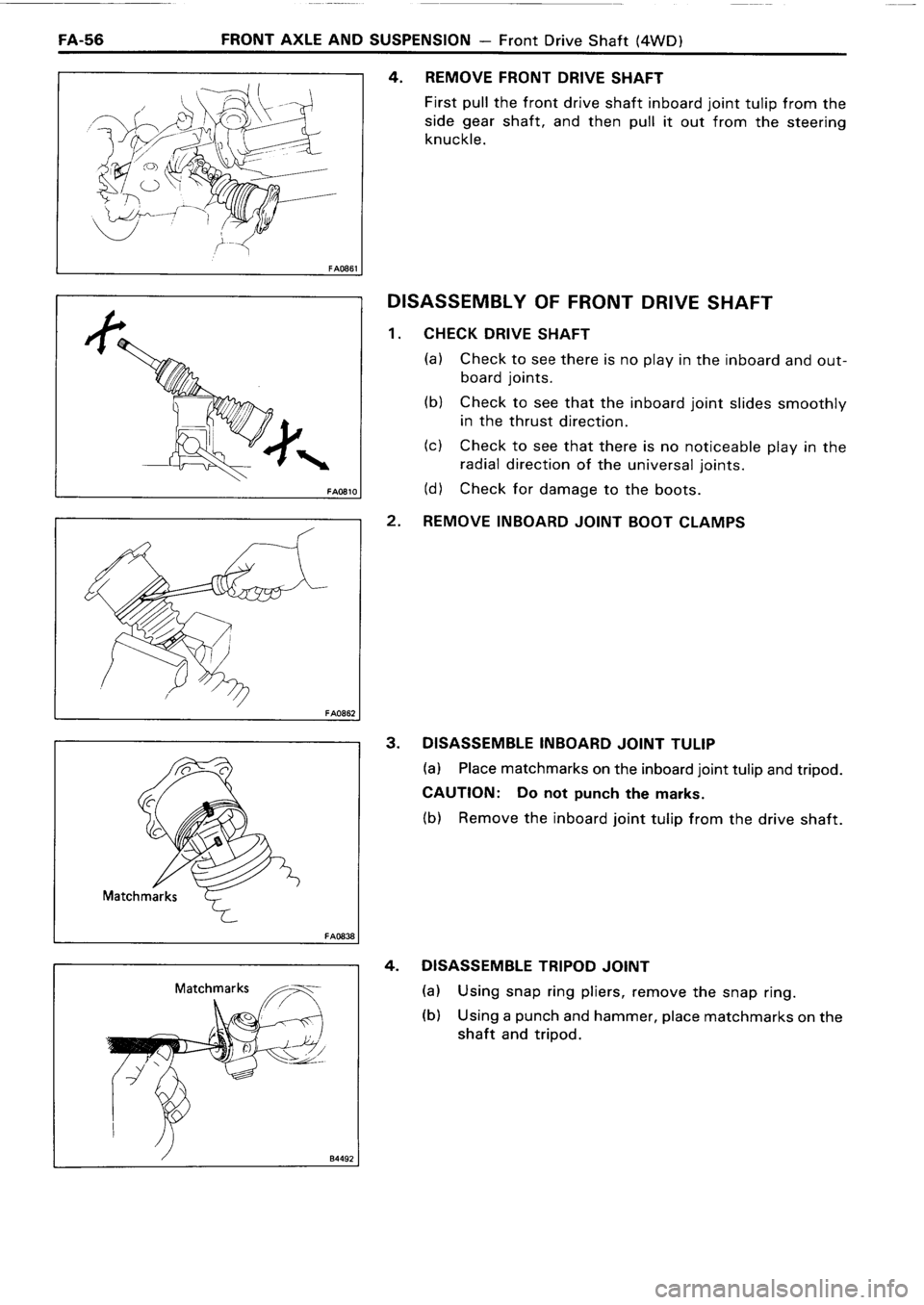TOYOTA 4RUNNER 1986  Service Repair Manual 