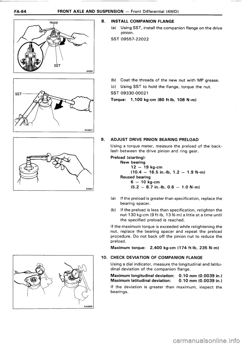 TOYOTA 4RUNNER 1986  Service Repair Manual 