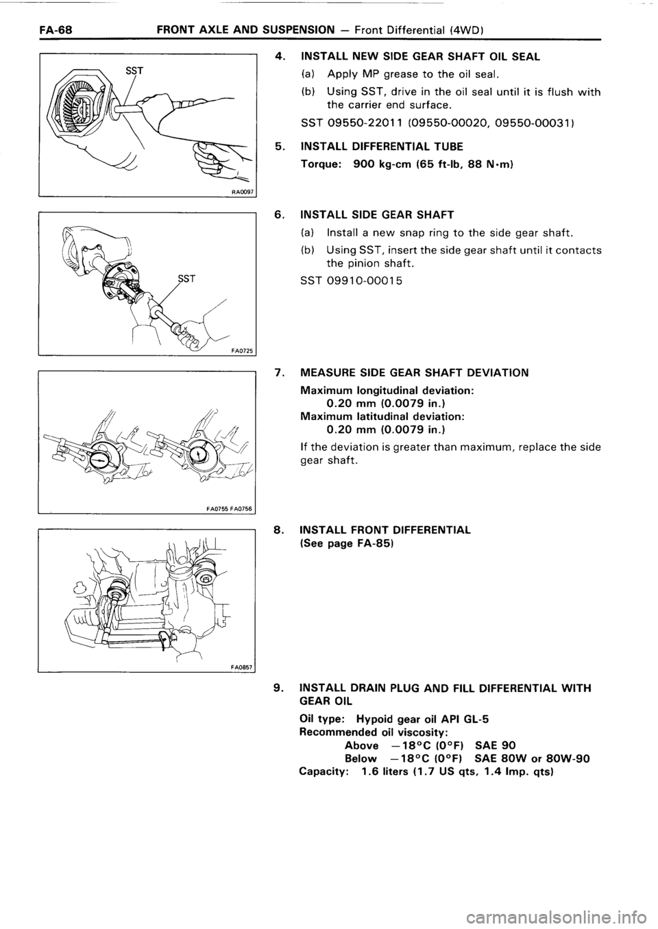 TOYOTA 4RUNNER 1986  Service Repair Manual 