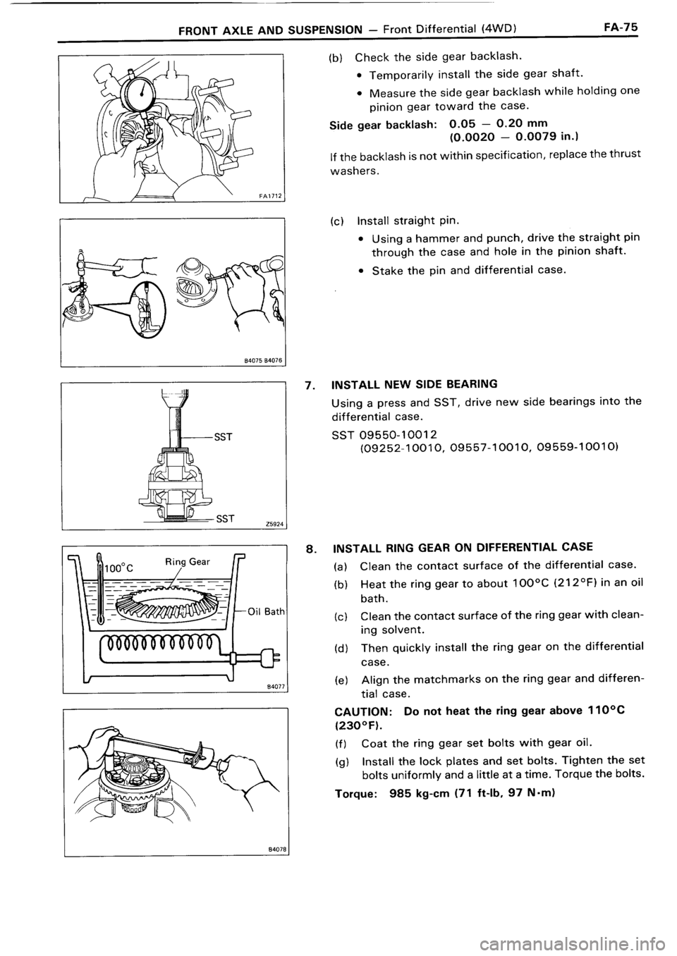 TOYOTA 4RUNNER 1986  Service Repair Manual 