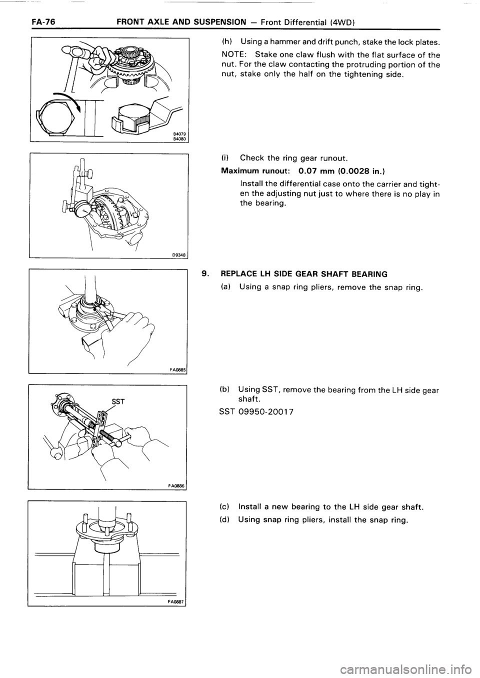 TOYOTA 4RUNNER 1986  Service Repair Manual 