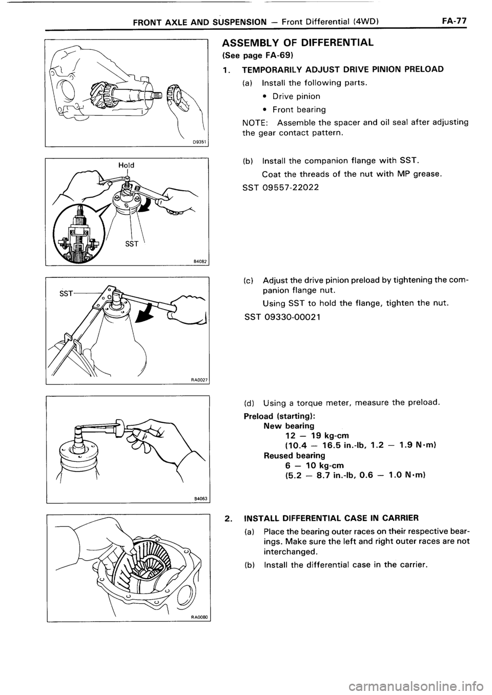 TOYOTA 4RUNNER 1986  Service Repair Manual 