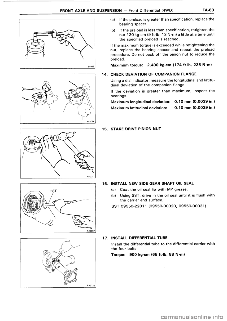 TOYOTA 4RUNNER 1986  Service Repair Manual 