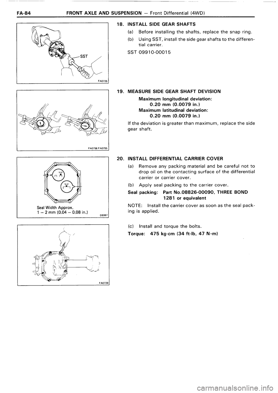 TOYOTA 4RUNNER 1986  Service Repair Manual 