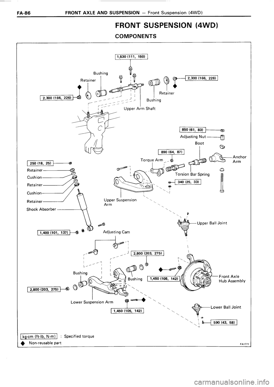 TOYOTA 4RUNNER 1986  Service Repair Manual 