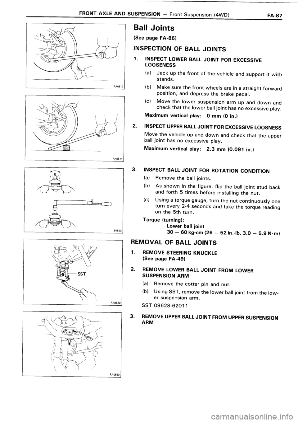 TOYOTA 4RUNNER 1986  Service Repair Manual 