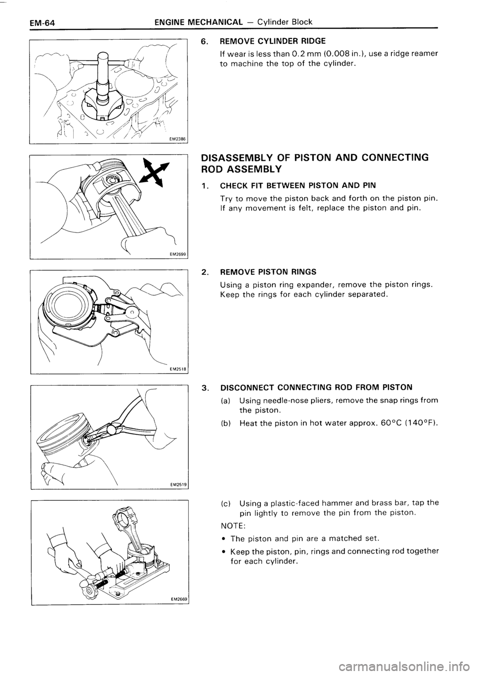 TOYOTA 4RUNNER 1986  Service Repair Manual 