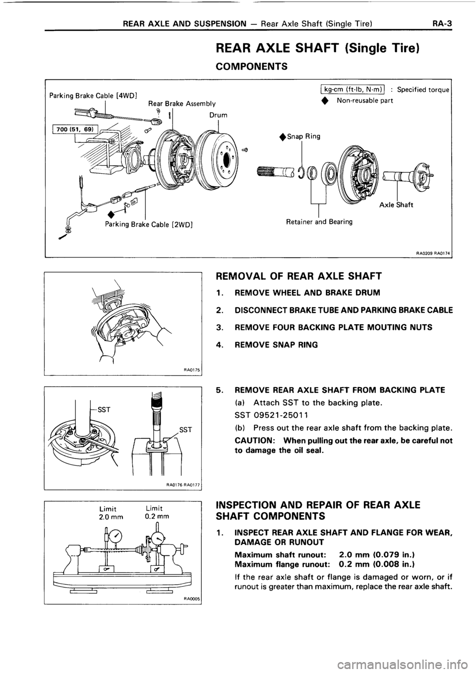 TOYOTA 4RUNNER 1986  Service Repair Manual 