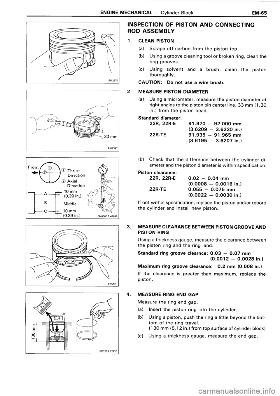 TOYOTA 4RUNNER 1986  Service Repair Manual 