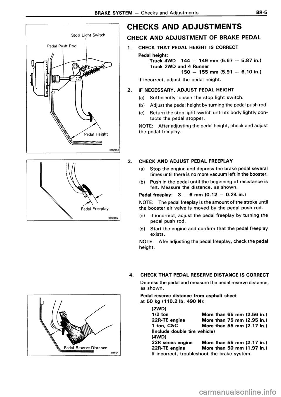 TOYOTA 4RUNNER 1986  Service Repair Manual 