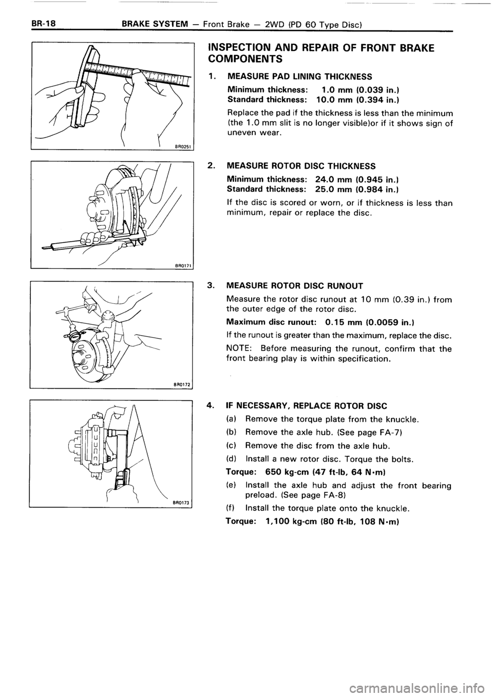 TOYOTA 4RUNNER 1986  Service Repair Manual 