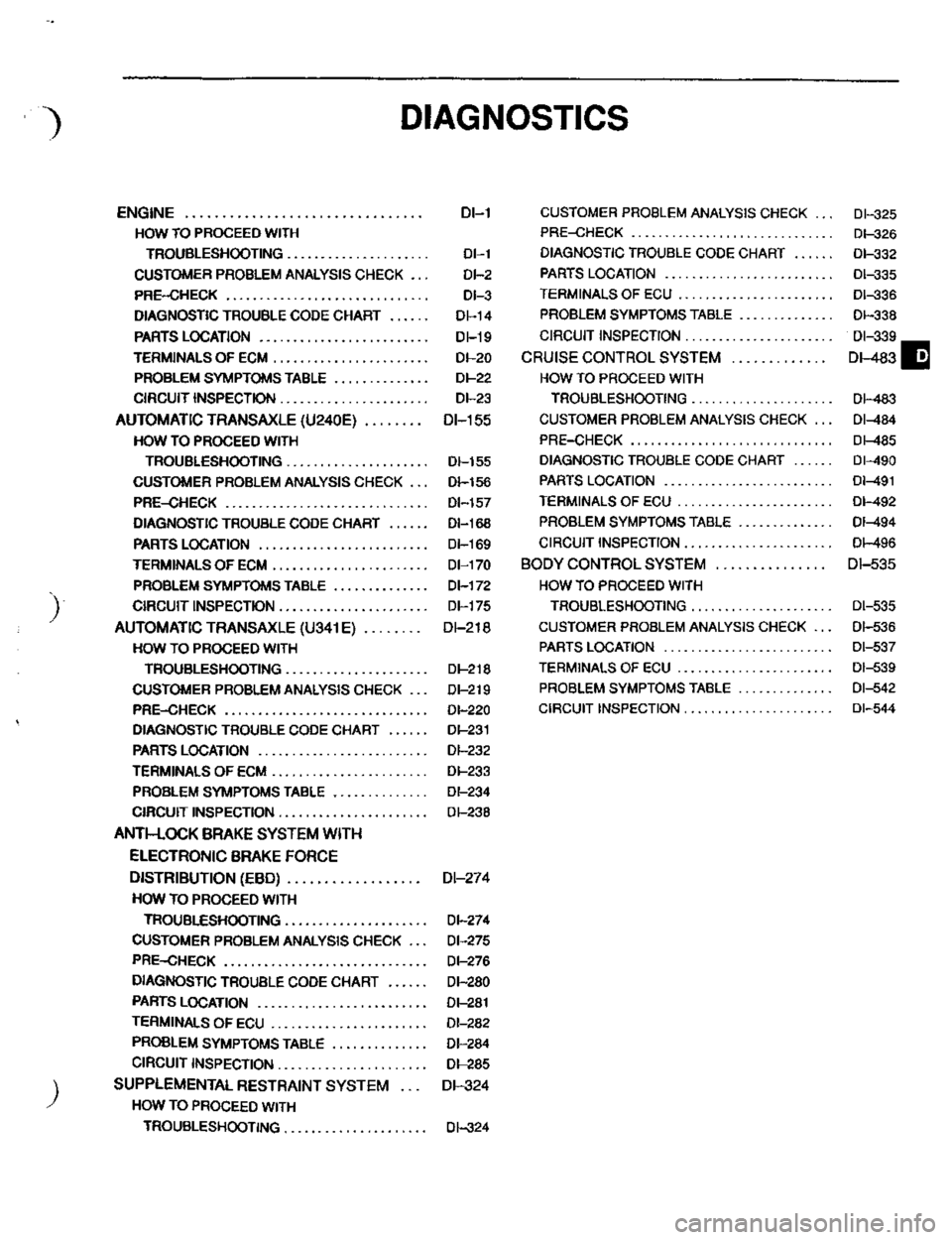 TOYOTA CELICA 1999  Service Repair Manual 