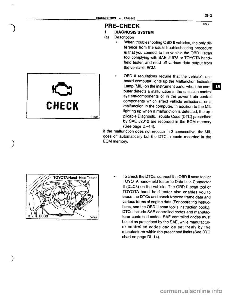 TOYOTA CELICA 1999  Service Repair Manual 