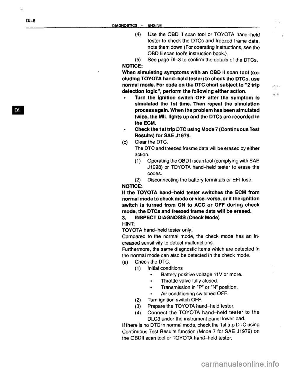 TOYOTA CELICA 1999  Service Repair Manual 