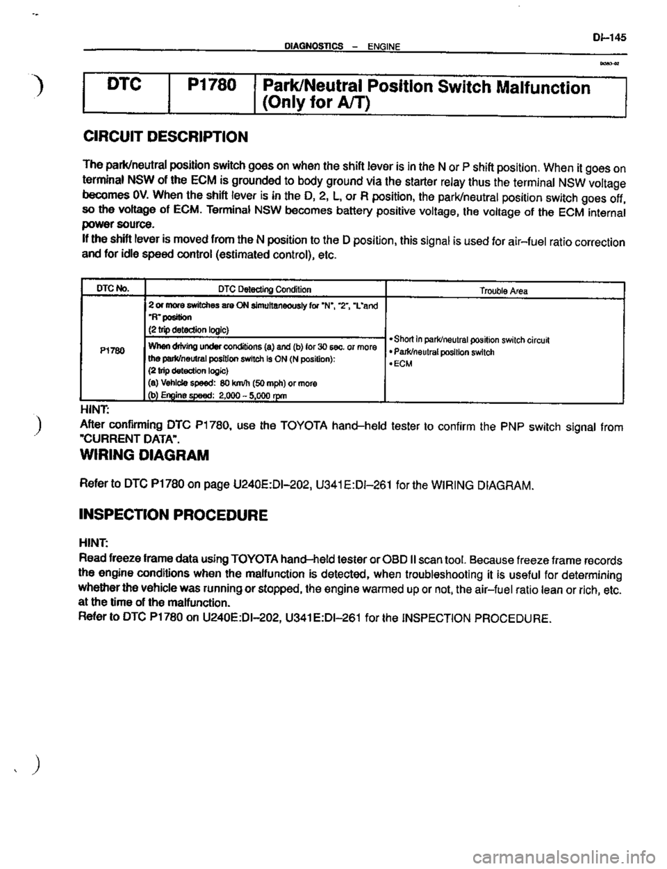 TOYOTA CELICA 1999  Service Repair Manual 