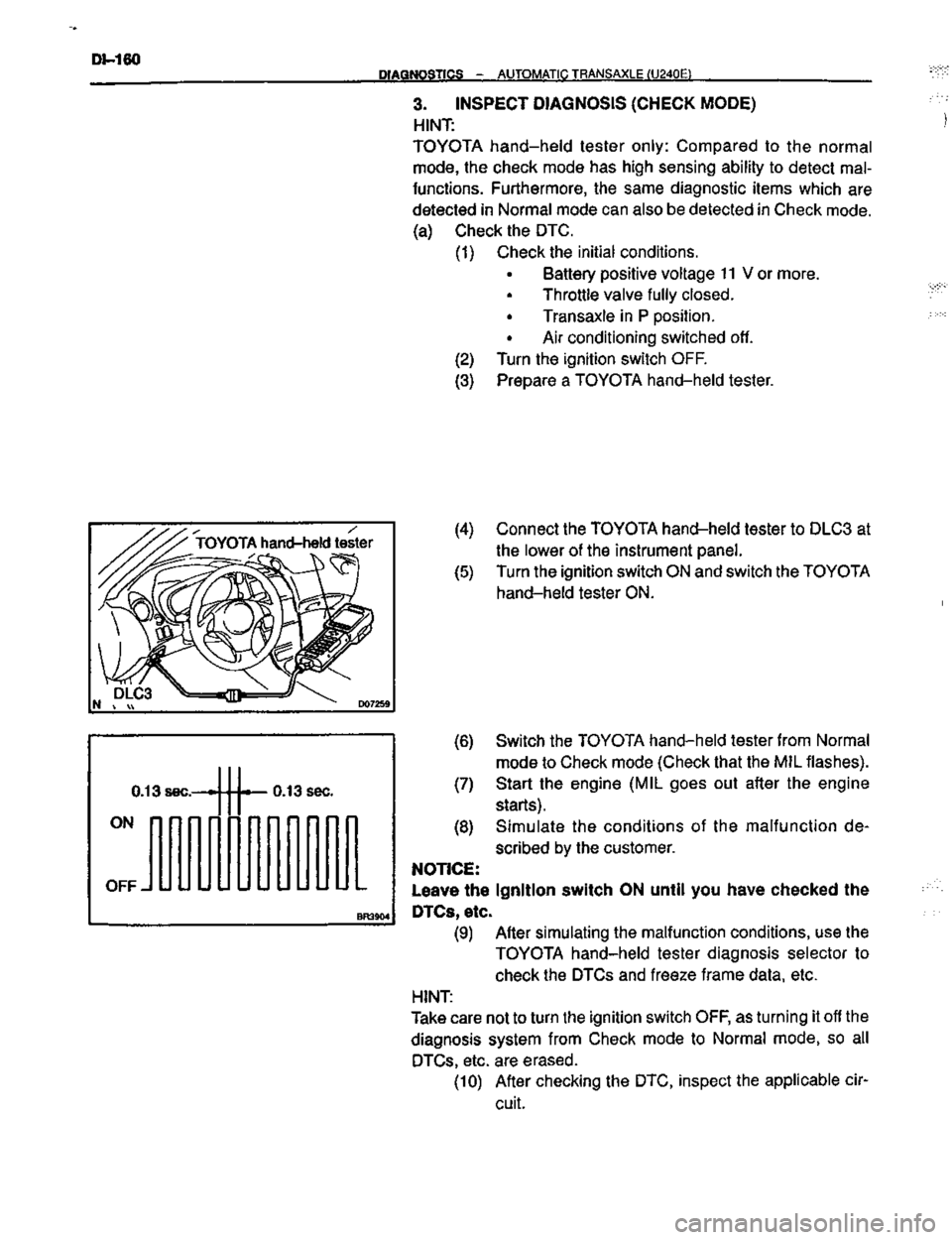 TOYOTA CELICA 1999  Service Repair Manual 