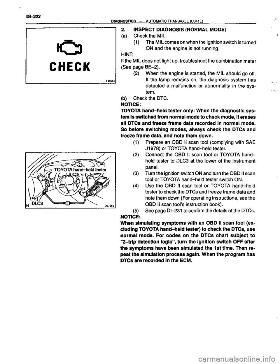 TOYOTA CELICA 1999  Service Repair Manual 