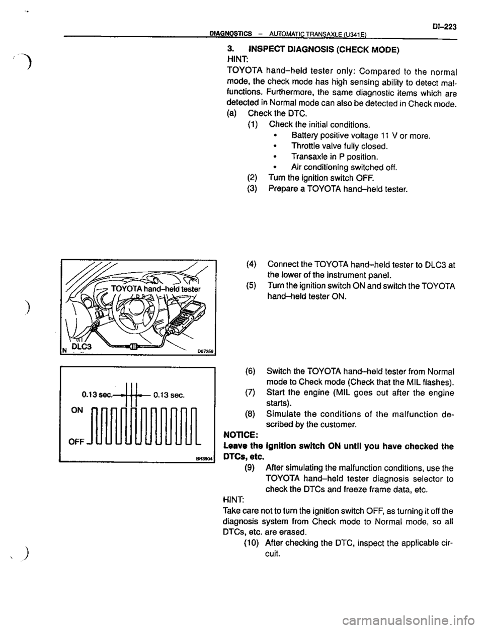 TOYOTA CELICA 1999  Service Repair Manual 