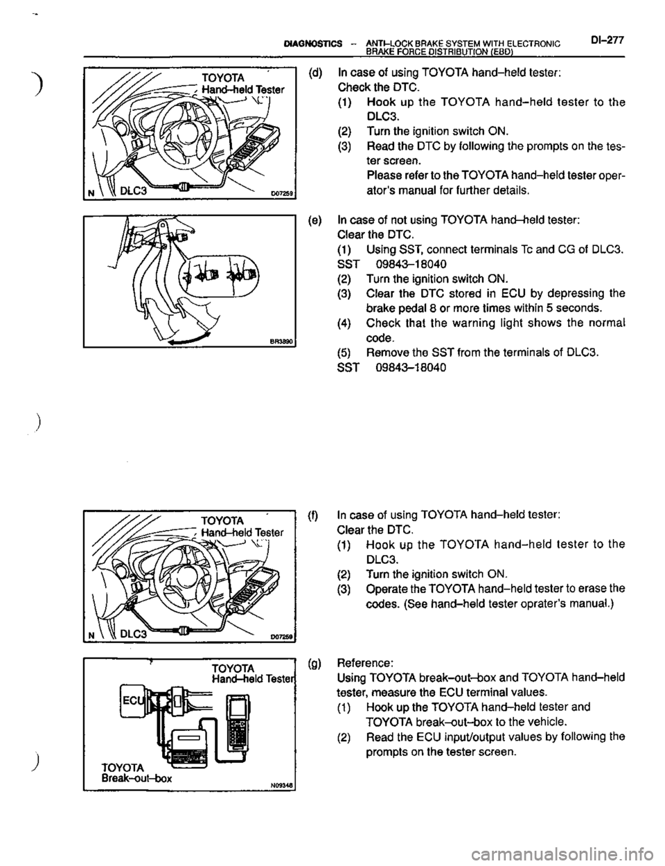 TOYOTA CELICA 1999  Service Repair Manual 