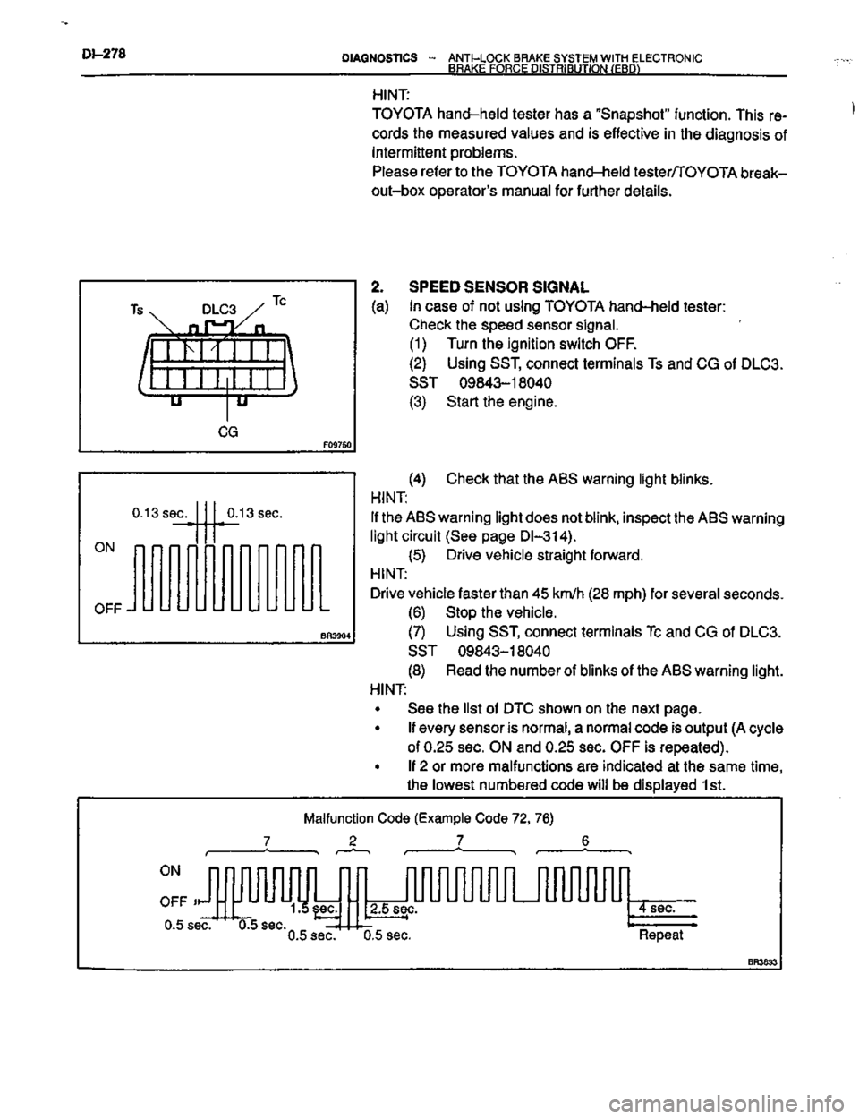 TOYOTA CELICA 1999  Service Repair Manual 
