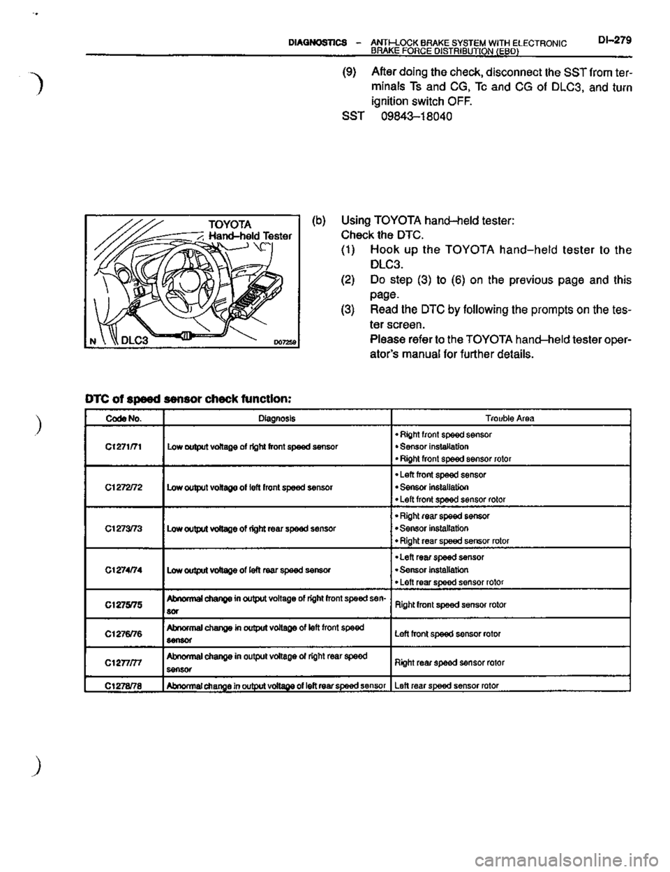 TOYOTA CELICA 1999  Service Repair Manual 