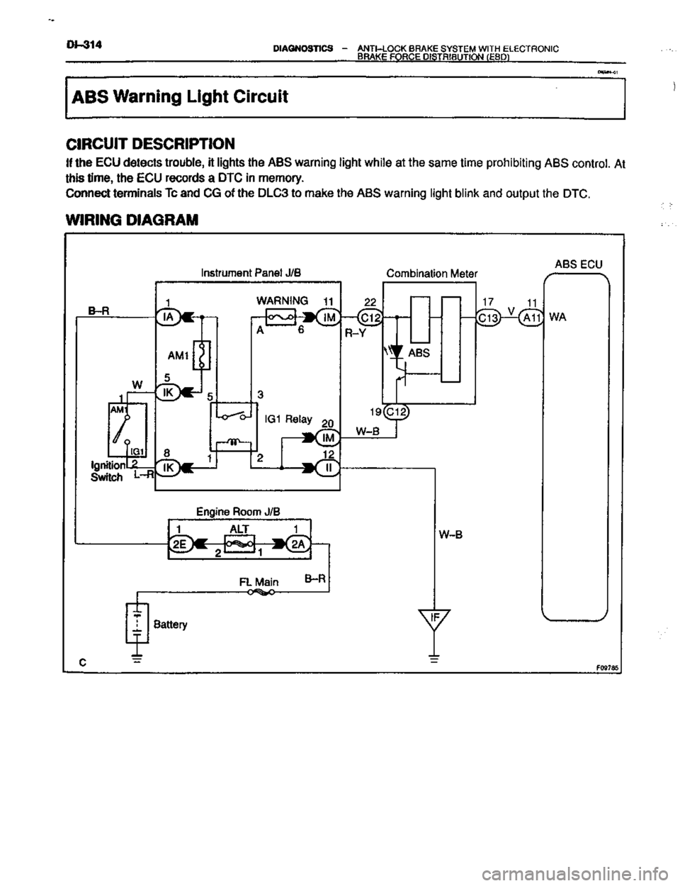 TOYOTA CELICA 1999  Service Repair Manual 