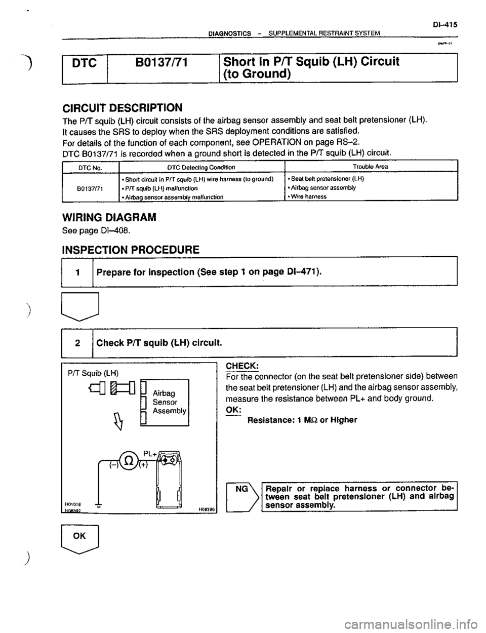 TOYOTA CELICA 1999  Service Repair Manual 