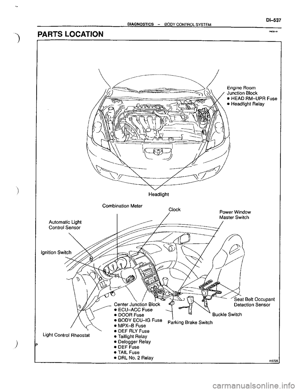 TOYOTA CELICA 1999  Service Repair Manual 