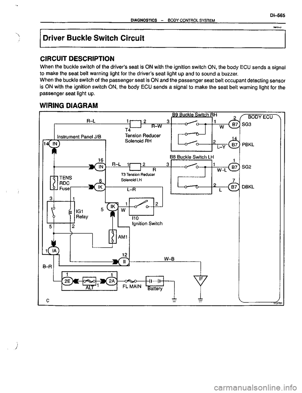 TOYOTA CELICA 1999  Service Repair Manual 