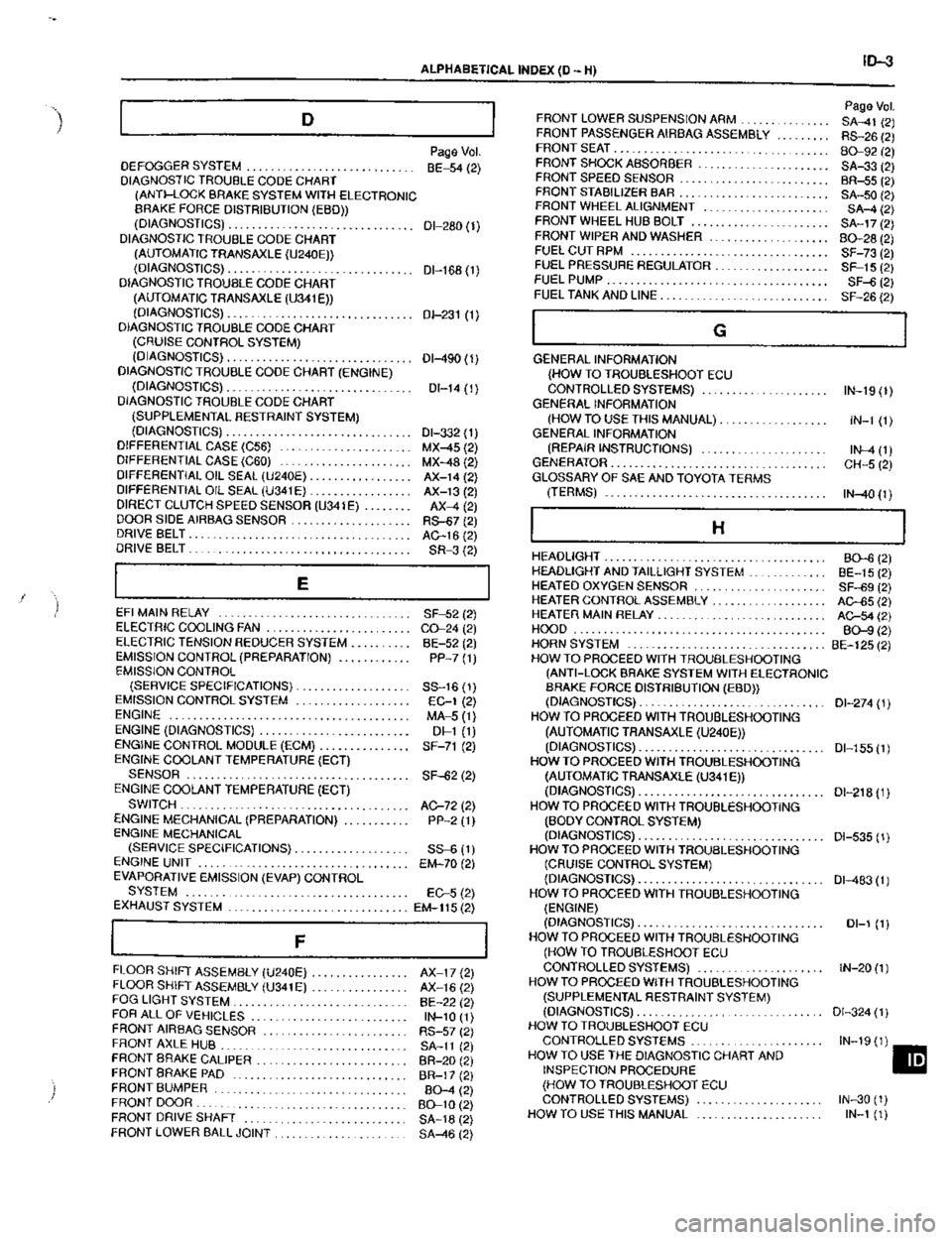 TOYOTA CELICA 1999  Service Repair Manual 