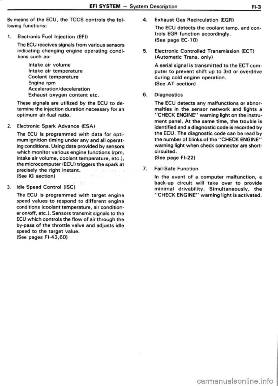 TOYOTA CELICA 1986  Service Repair Manual 