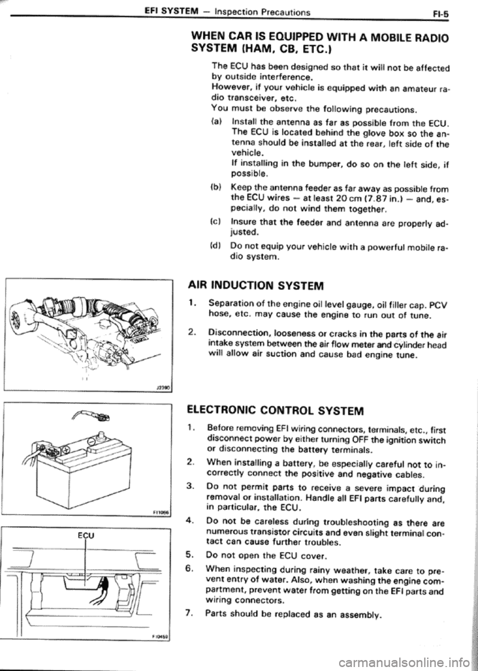 TOYOTA CELICA 1986  Service Repair Manual 