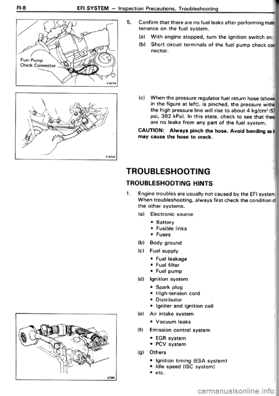 TOYOTA CELICA 1986  Service Repair Manual 
