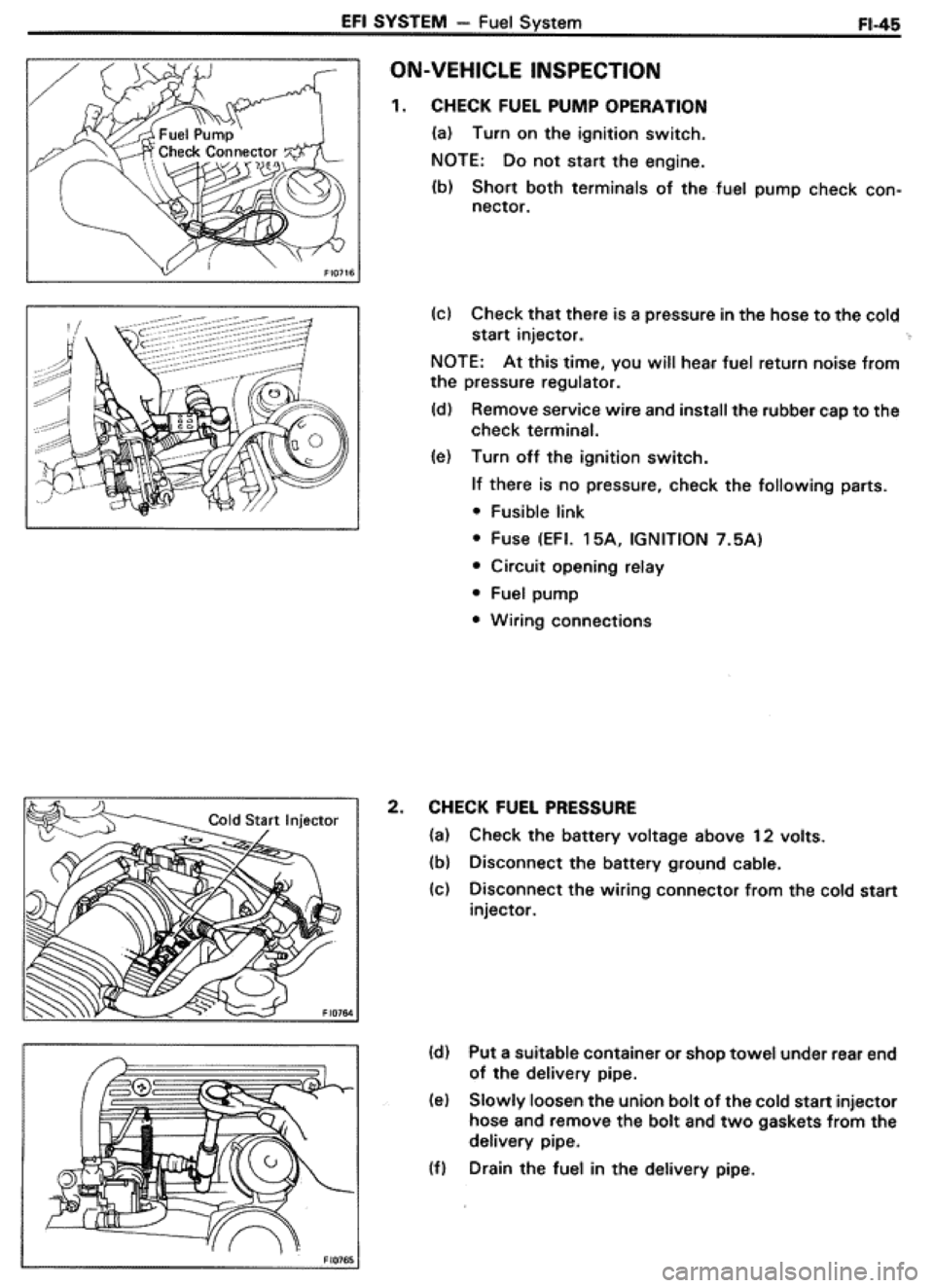 TOYOTA CELICA 1986  Service Repair Manual 