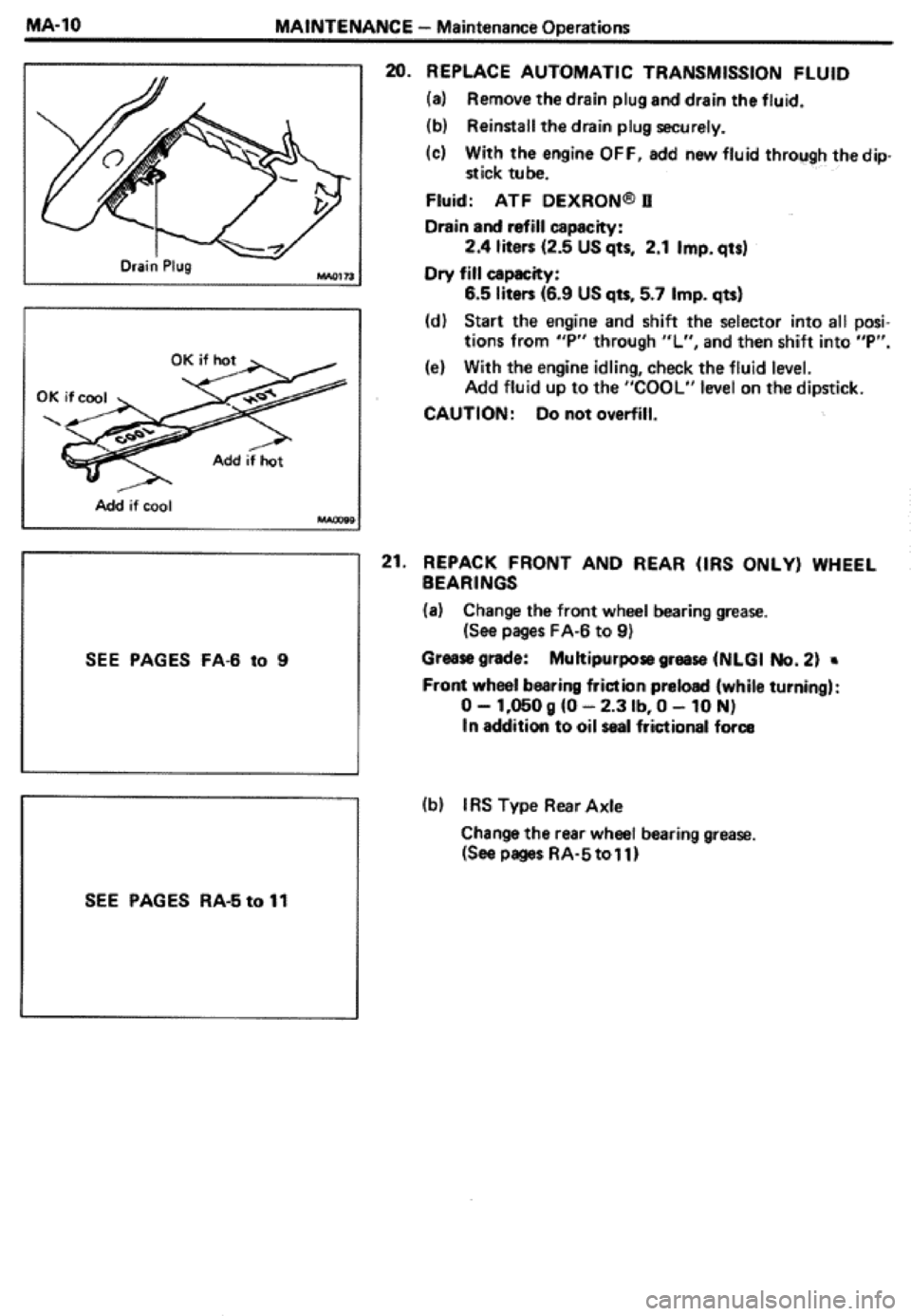 TOYOTA CELICA 1986  Service Repair Manual 