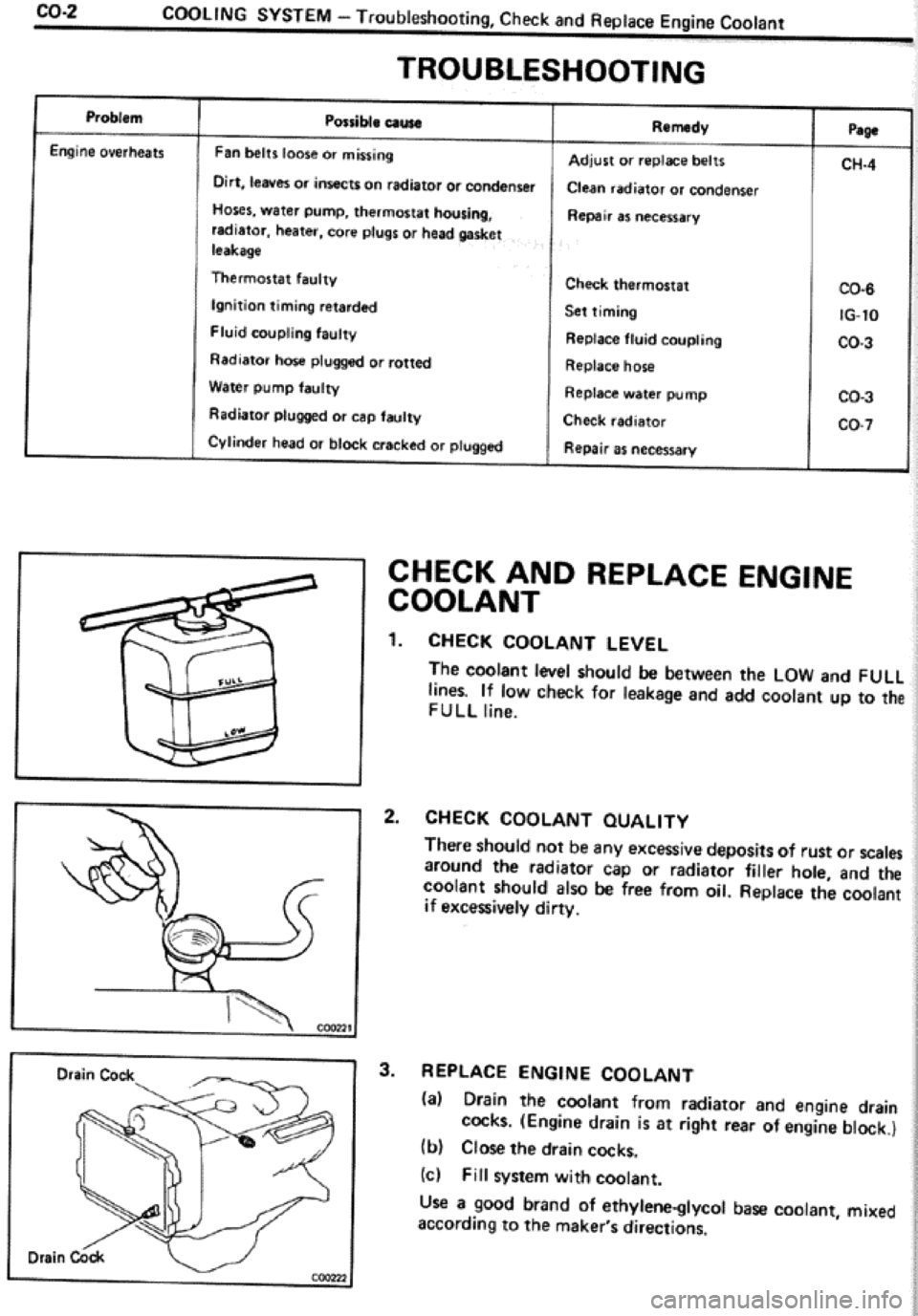 TOYOTA CELICA 1986  Service Repair Manual 
