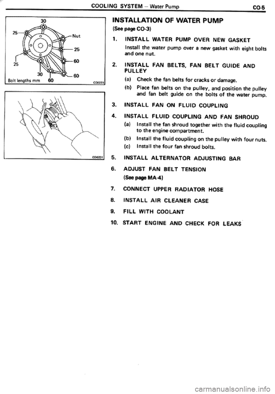 TOYOTA CELICA 1986  Service Repair Manual 