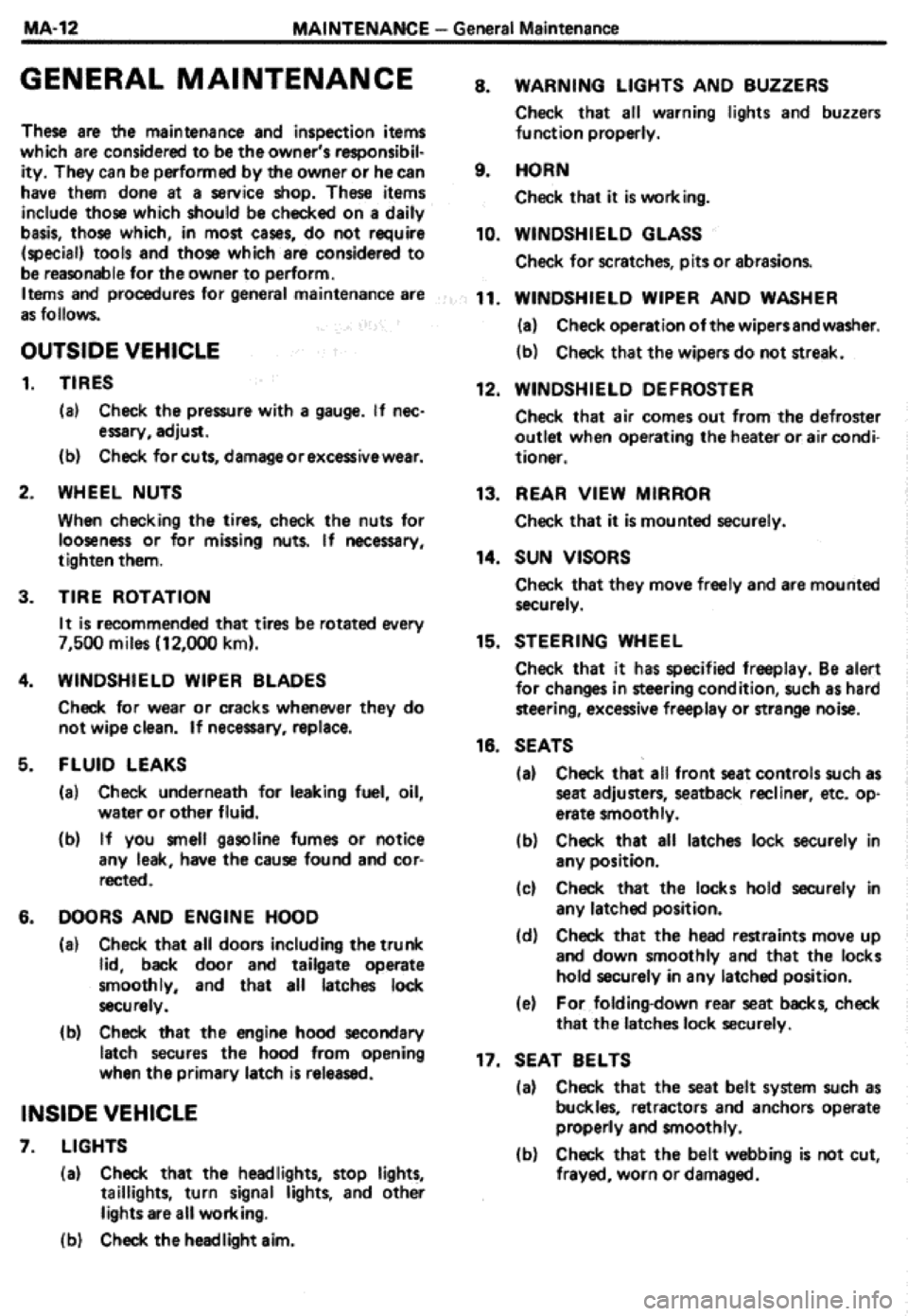 TOYOTA CELICA 1986  Service Repair Manual 